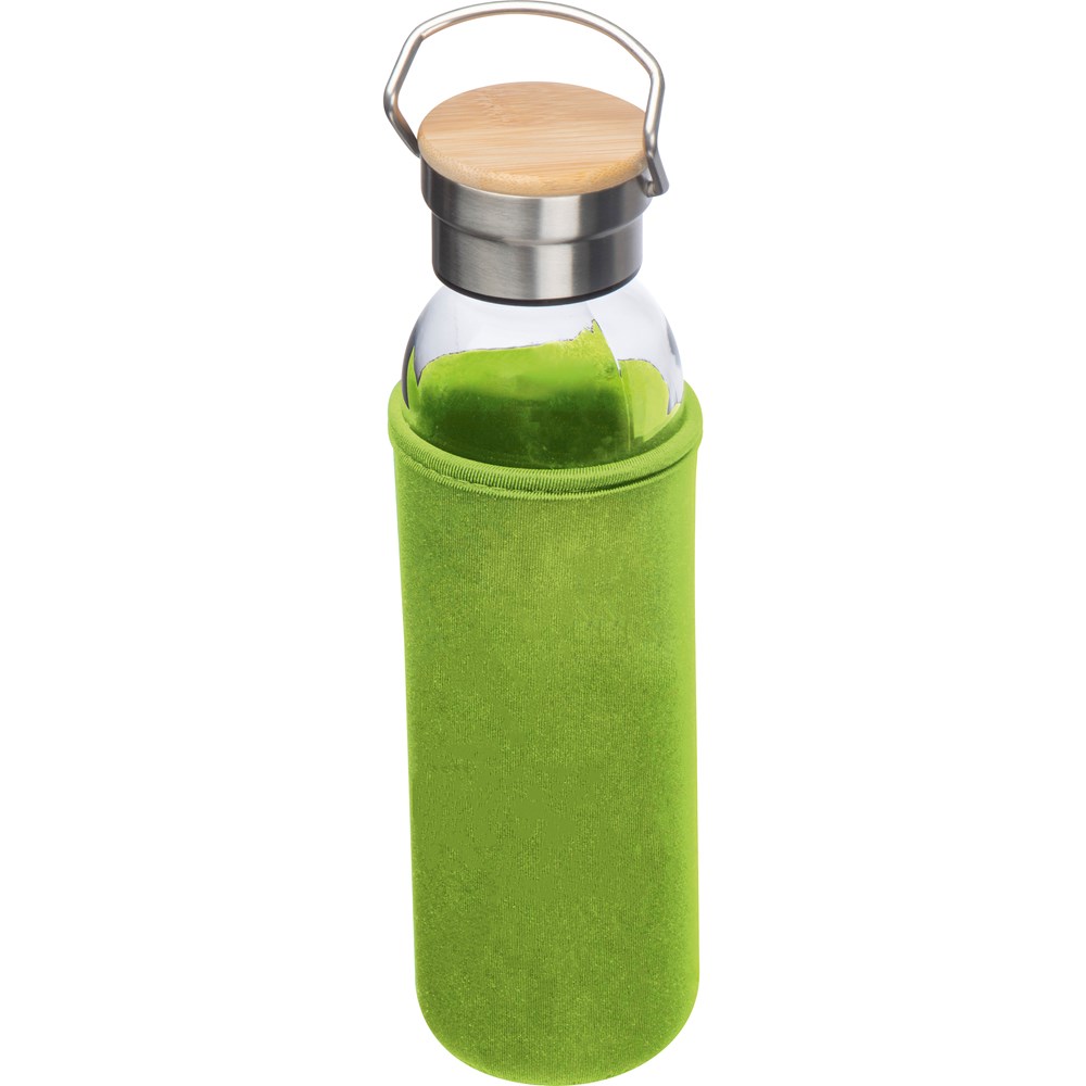 Glasflasche mit Neoprenüberzug, 600ml