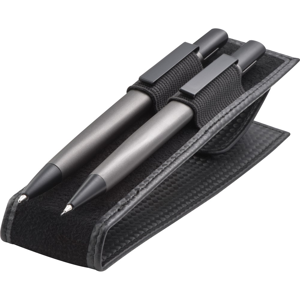 Set aus Kugelschreiber und Bleistift in Etui