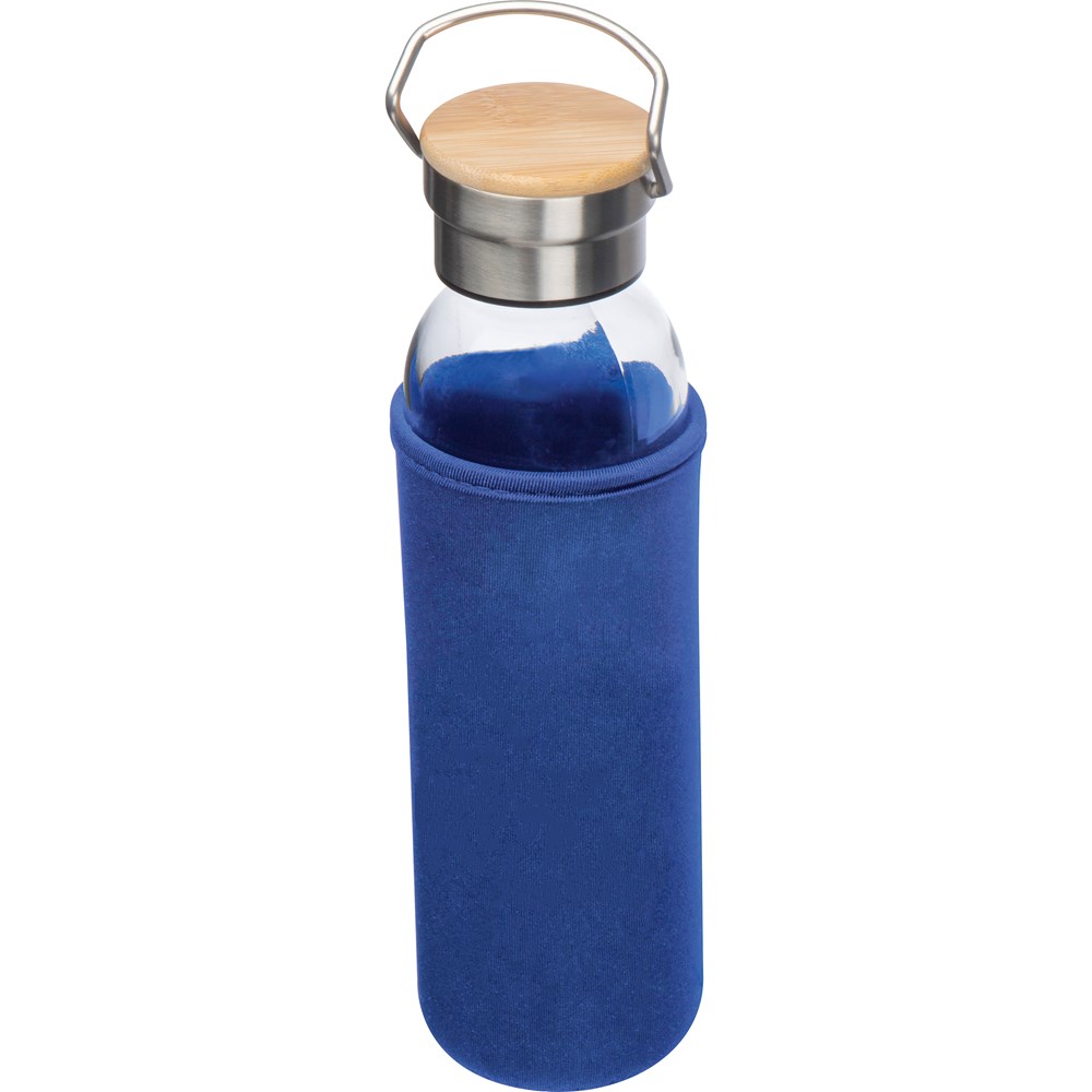 Glasflasche mit Neoprenüberzug, 600ml
